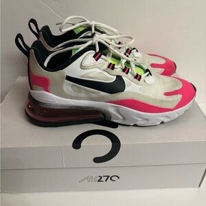 Nike Air Max 270 React Pink White Sneakers women’s 6.5